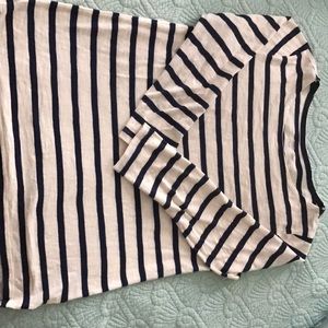 Navy and white striped shirt 👚